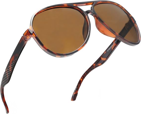 JIM HALO Polarized Aviator Sunglasses Men Women Oversize Plastic Driving Glasses