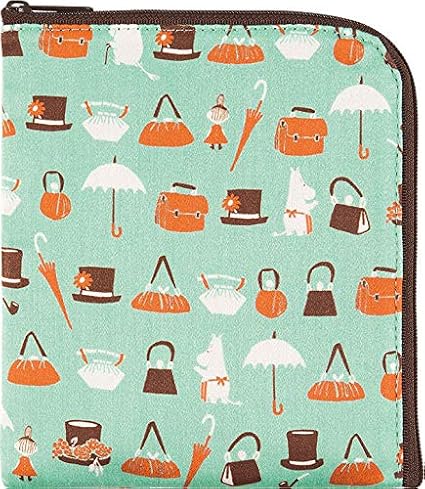 Miyamoto-towel Miyamoto-towel Made in Japan Flat Mini Pouch Moomin Bag, Blue, 5.3 x 6.1 x 0.4 inches 13.5 x 15.5 x 1 cm