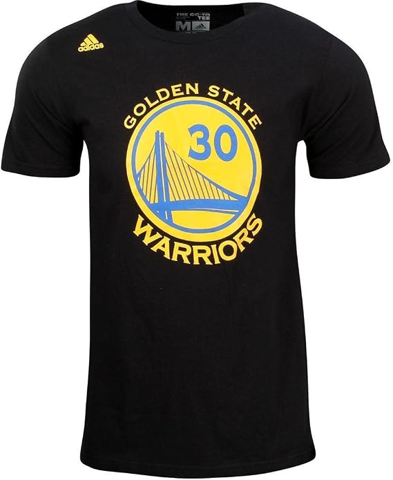 adidas Stephen Curry Golden State Warriors Black Jersey Name and Number T-Shirt
