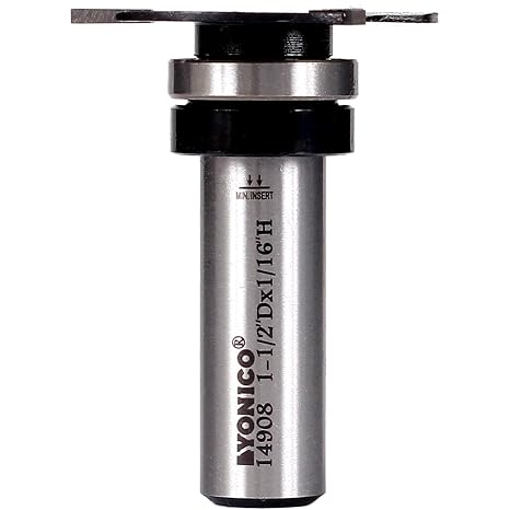 YONICO Top Bearing Slot Cutter Router Bit 1/16-Inch 1/2-Inch Shank 14908