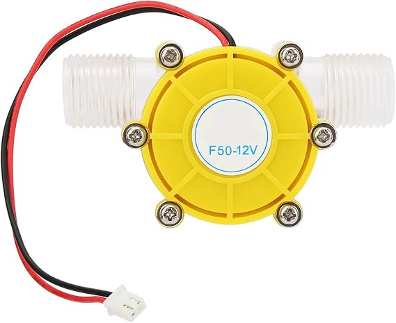 F50 Hydroelectric Generator,12v 1/2in Micro Hydro Generators, Hydro Generator Kit for All Kinds of Intelligent Faucets Shower Room Lighting and Sound System (F50 12V transparent yellow)