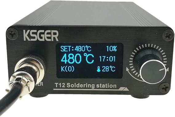 T12 Soldering Iron Station OLED DIY STM32 V2.1S Temperature Controller Electronic Welding Iron Tips Handle Aluminum Alloy Case Power Equipments 110V T12-K D16 JL02 Sting