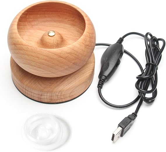 Meyrwoy Electric Bead Spinner Wood Speed & Direction Adjustable Bead Maker Bracelet Clay Beading Spinner with Needles, Threader & Bowl for Jewelry Making