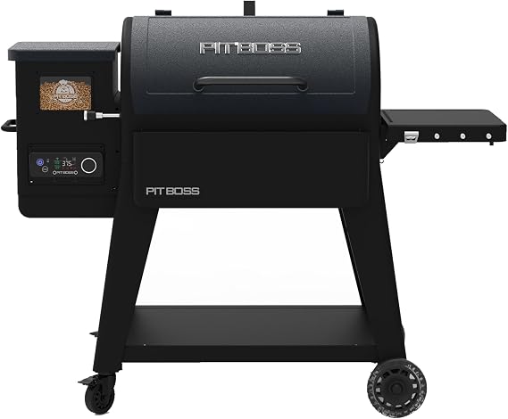 Pit Boss 850 Navigator Series WiFi & Bluetooth Wood Pellet Grill & Smoker, Flame Broiler and LCD Digital Controller, 932-Sq. In. Cook Space, 180F to 500F Temp Range, Meat Probe, 30 lb. Hopper