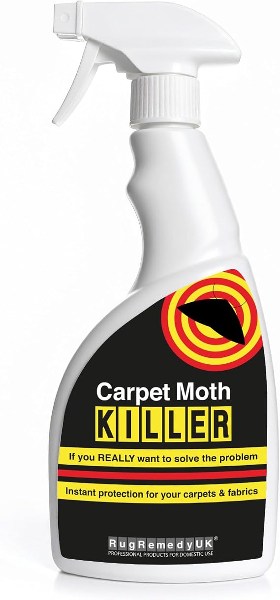 Carpet Moth Killer Spray 500ml | Fast Acting Carpet Moth Killer Spray, Suitable for Fabrics, Carpets, Rugs, Oriental or Fitted. Long lasting, Non staining