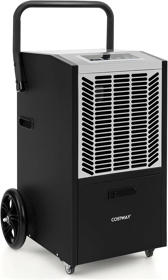 COSTWAY 163 Pints Commercial Dehumidifier, 4500 Sq.Ft