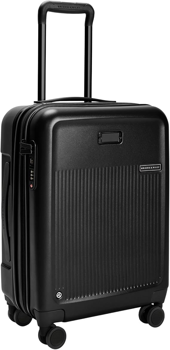 Briggs & Riley 21" Global Carry On Expandable Spinner - Luggage for Travel, Suitcases with Wheels, Hardside Rolling Bag for Men & Women, Self-Repairing Zipper - Sympatico Collection, Black