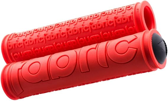 Fabric Push Slip on Handlerbar Grips, Red