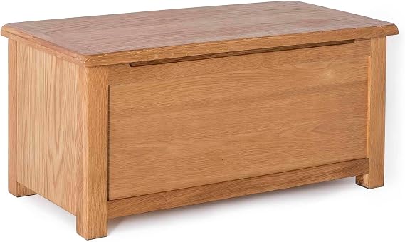 RoselandFurniture Surrey Oak Large Blanket Box for Bedroom