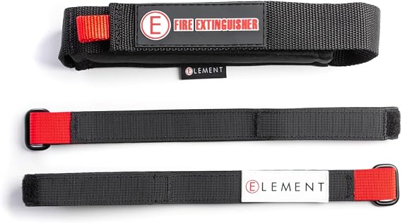 Element Fire Extinguisher Mount, Tactical, Sleeve/Straps, Hook and Loop, Nylon, Black, Element E50 / E100 / CAL50 Extinguishers, Kit