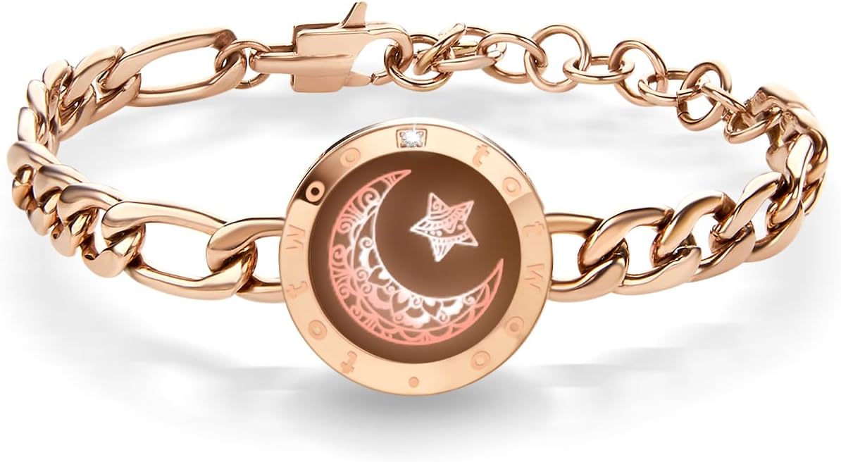 TOTWOO Sun and Moon Long Distance Touch Bracelets for Couples