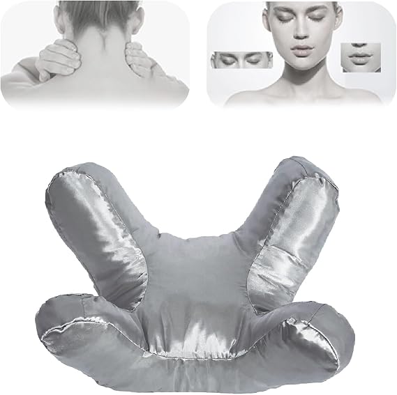Face Down Pillow, Flawless Beauty Pillow for Side Sleeping Anti Aging Maintains Facial Wrinkles and Sleep Lines(Grey)