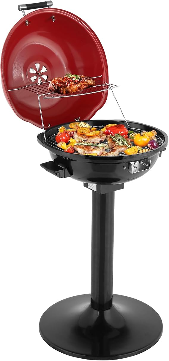 Electric BBQ Grill 1600W, Red