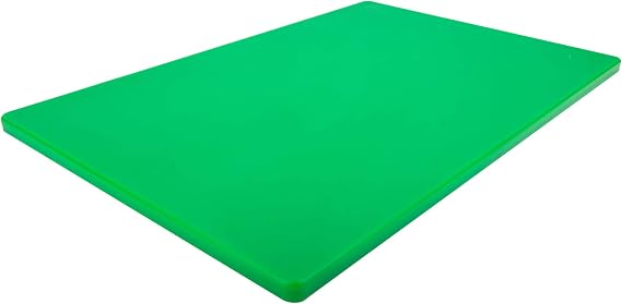 Thirteen Chefs 18 x 12 Large Green Cutting Board - 1/2 Inch HDPE Plastic | Vegetables and Salad, Commercial Grade Poly, Dishwasher Safe, Certified for Restaurant and Food Service, Non Porous Surface