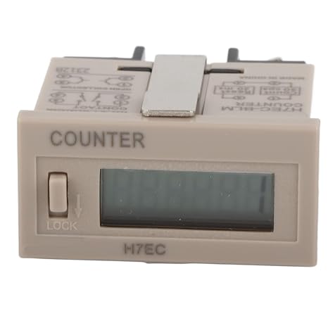 Electrical Counter Totalizer, H7EC BLM Digital Electrical Counter with 6 Digit LCD Display Without Voltage Input