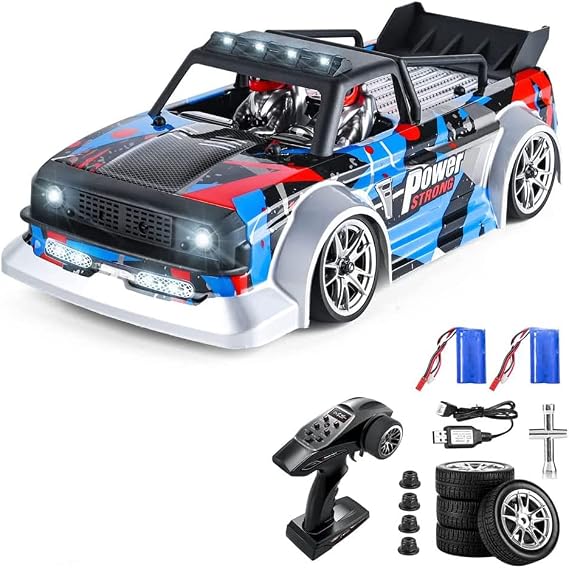Remote Control High Speed RC Drift Car for Adults, Proportional Throttle & Steering Control Drift RC Racing Car 30km/h Fast Speed Buggy Drifting Vehicles Monster Truck with Lights