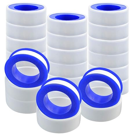 30 Rolls Thread Seal Tapes, Teflon Tape 1/2 PTFE Pipe Sealant Tape Industrial Thread Sealants Plumbers Thread Tape for Leak Water, Plumbers, Plumbing, Air Head, Thread Pipe, 1/2" x394" White