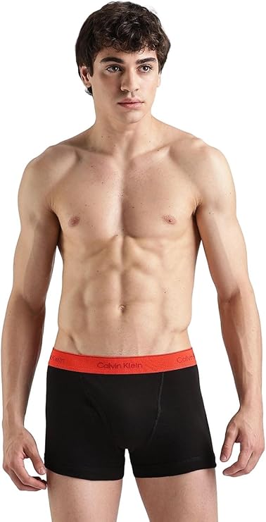 Calvin Klein Cotton Classics 3-Pack Trunk - NB4002 (Assorted Black, Small)