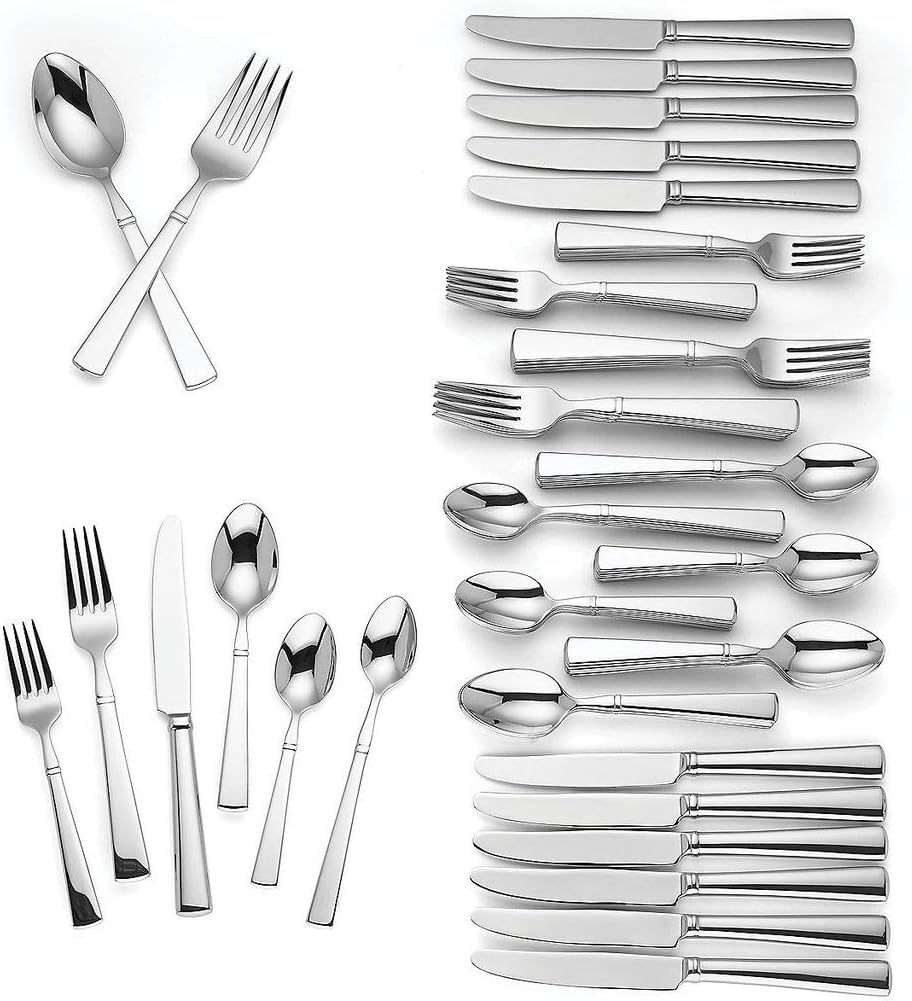LENOX Hannington 74 - piece Flatware Set New in Box 1810 Stainless steel Dishwasher safe