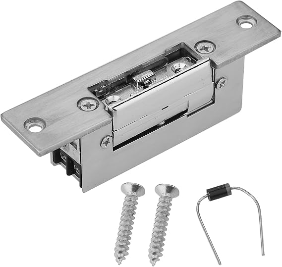 Adjustable Electric Strike Door Lock Double Unlock Mode Access Control Lock for Office Building Stainless Steel Doors,Locks and Accessories