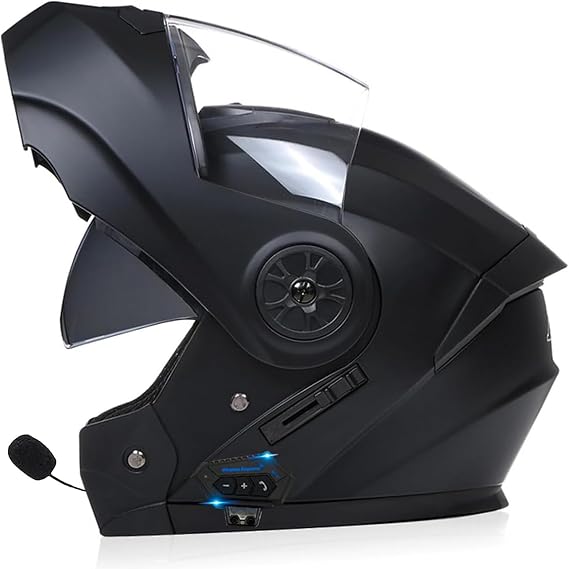 Motorcycle Helmet with In ECE Approved Bluetooth Flip-up Motorcycle Modular Helmet Anti-fog Dual Visor Casco para Motocicleta Bilt Helmet
