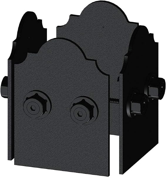 OZCO Laredo Sunset Faux Post Base Kit, 6in x 6in, 1 Pack, Black