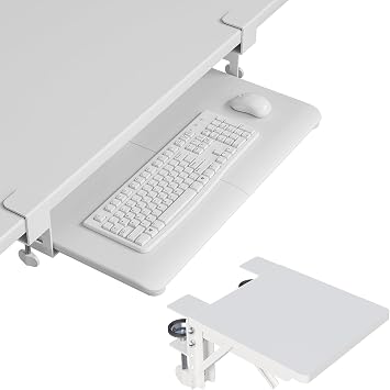 BONTEC Under Desk Keyboard Tray, Ergonomic Desk Extender Tray