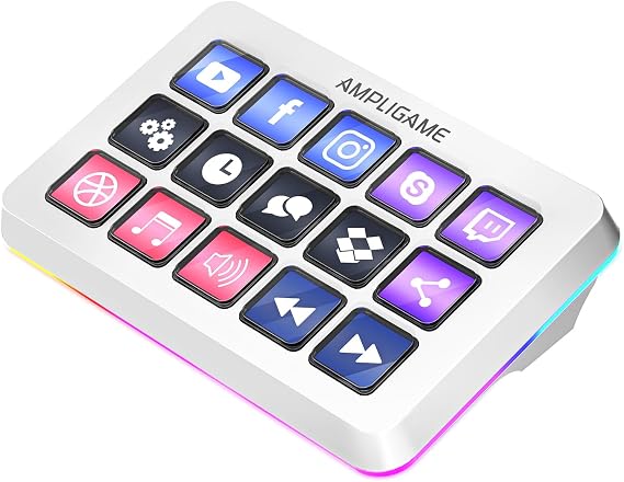FIFINE D6W White Streaming Macro Keyboard