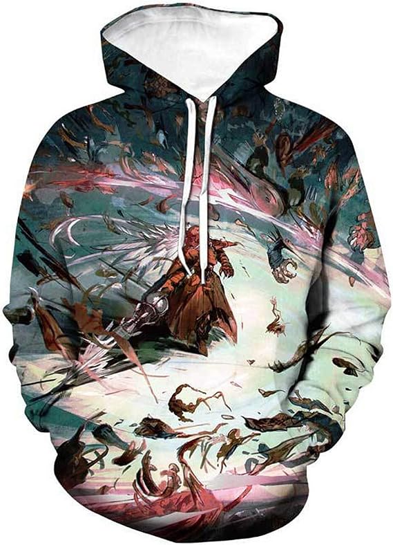 Anime Overlord Hoodie Double-Sided Printed Sweater Jacket Sweatshirt Costume Pullover