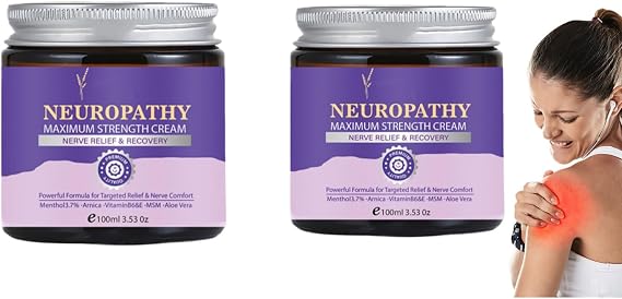 2 Pack Neuropathy Relief Cream,Neuropathy Maximum Strength Cream,Body Cocoa Butter Moisturiser,Gentle Natural Ingredients