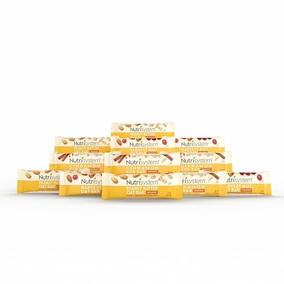 Nutrisystem Breakfast Bars Variety Bundle Pack, Helps Support Weight Loss - 12 Count