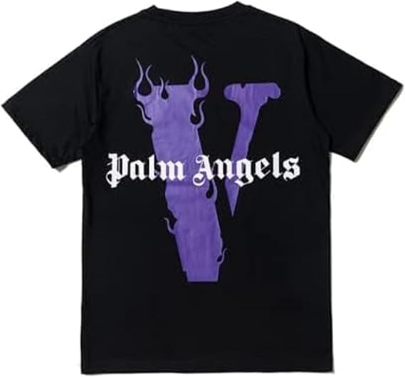 Fashion Men's Oversized Short Sleeve Tee Shirt V Letter Printed Hip Hop Top