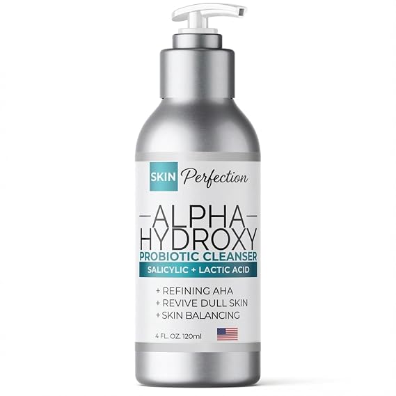 AHA Exfoliating Face Wash, Lactic & Salicylic Acid Probiotic - 4 Fl Oz