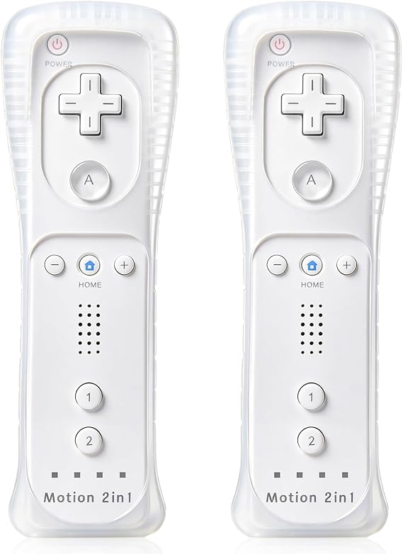TechKen Remote Controller für Wii mit Motion Plus - Fernbedienung Joystick mit Silikonhülle und Handschlaufe für Wii Game Control