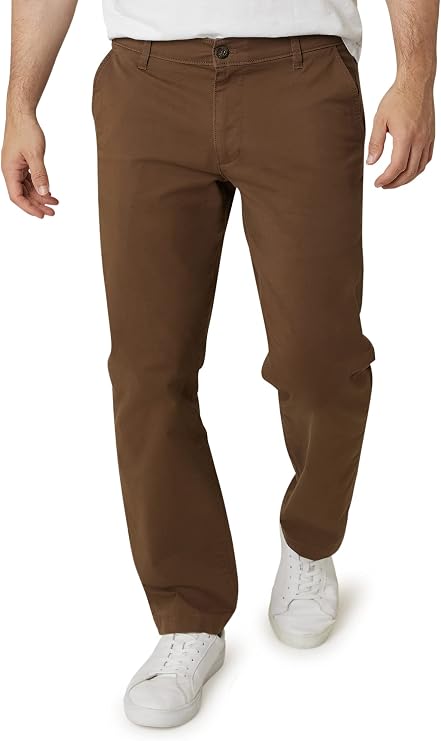 Chaps Men's Pants - Straight Fit 5-Pocket Comfort Stretch Chino Pants for Men - Men's Fashion Straight Leg Cotton Chinos