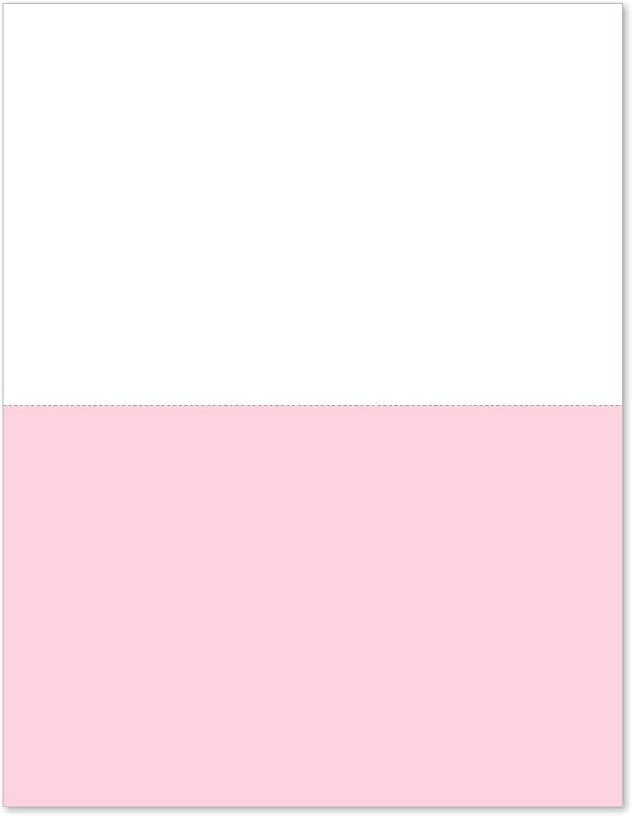 NextDayLabels Perforated Paper, 2-Part, 8.5 x 11", White/Pink