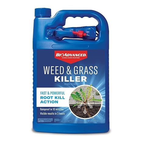 BioAdvanced Weed & Grass Killer Spray, 128 Fl Oz (Pack of 1) - White | Ready-to-Use