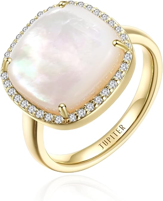 Jupiter Gemstone Women's Ring - Gemstone Women Ring, 0.47"/12mm Birthstone Rings Jewelry for Valentine's Day, Mother's Day, Birthday Jewelry