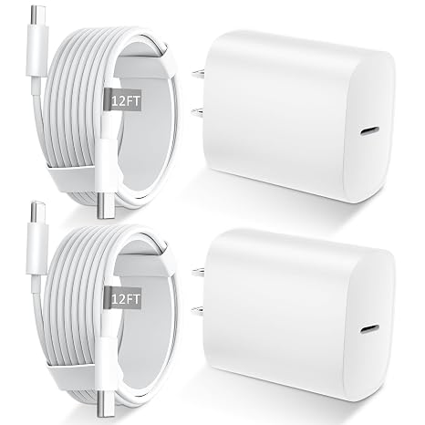 Phone 17 16 15 Charger Fast Charging Type C Chargers USB C Cable 12FT Cord