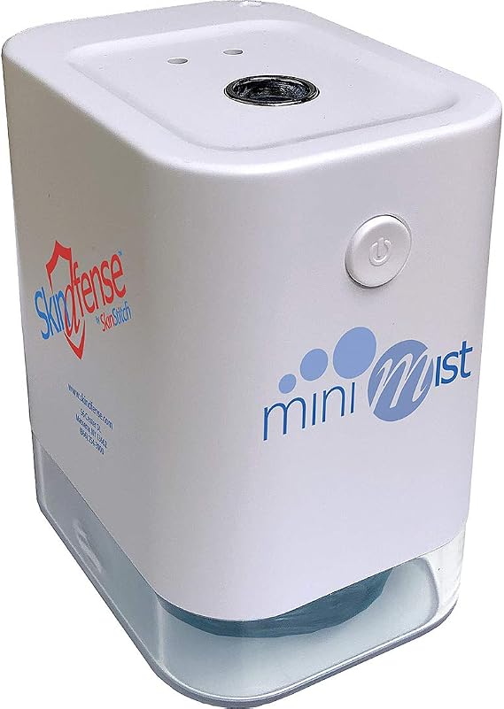SkinDfense Mini-Mist Cleanser Diffuser Portable Cleanser Mister for Hands, Surfaces, and Smartphones Automatic Hand Cleanser Spray Personal Mist Sprayer/Portable Spray Cleanser