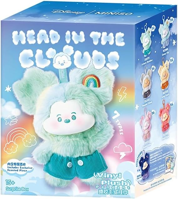 MINISO Disney Mickey Cloud Fantasy Series Vinyl Plush Blind Box - Toys for Bag Decoration, Holiday Birthday Surprises Gifts Collectibles for Friends and Family, Single Box