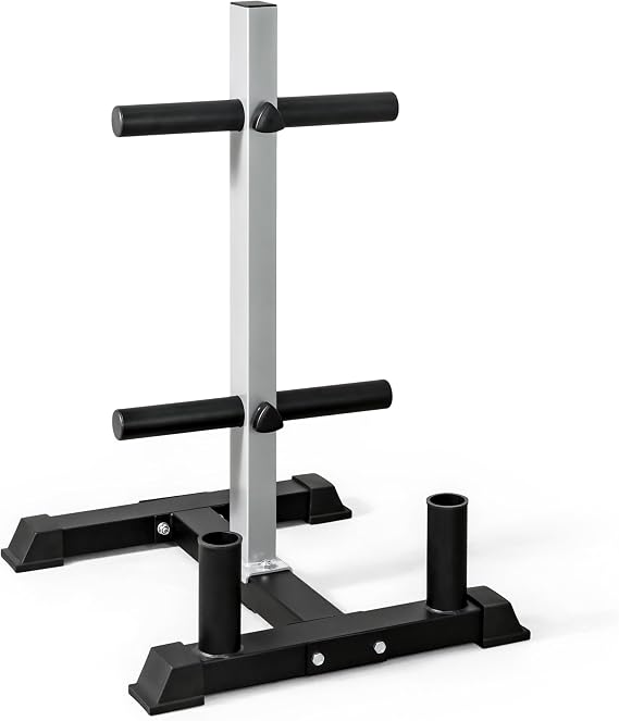 CAP Barbell オリンピックバンパープレートツリーラック ウェイトプレートポスト4個とバーベル収納ホルダー2個付き | 複数の色