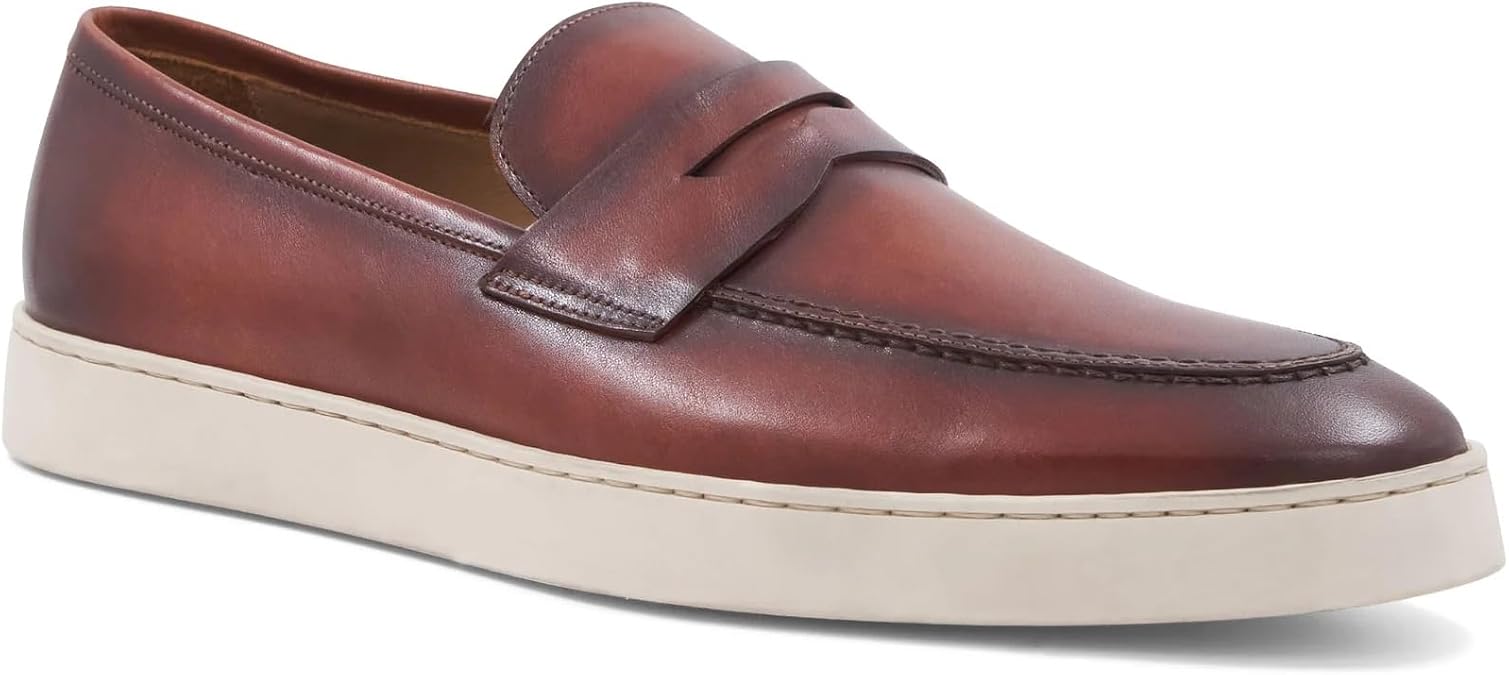 Bruno Magli - Men's Prato Loafer, Italian Leather Shoes with Slip-On Closure