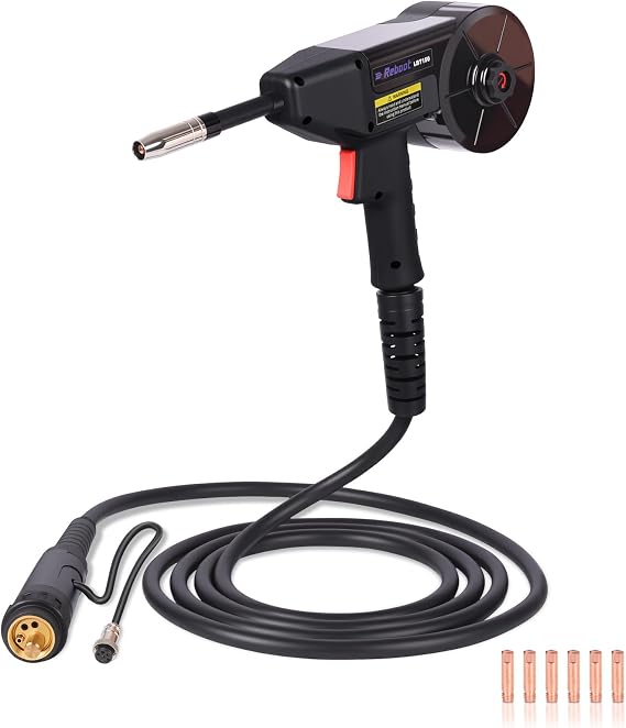 Reboot MIG Welder Spool Gun 10ft LBT150,150Amp MIG Aluminum Welding Torch Works for RBM2500D PRO/RBM2500D MAX (Please verify the model before purchase) Euro Central Connector