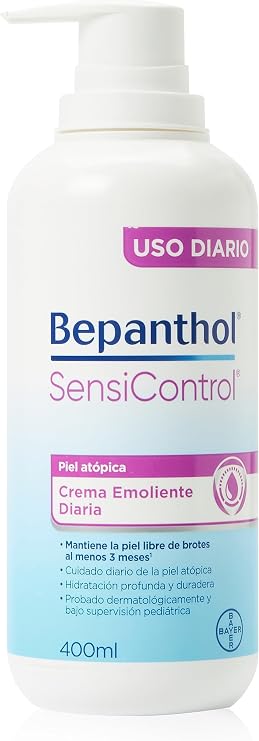 Atopic Skin Moisturizing Cream - Bepanthol SensiControl Daily Emollient Cream with Pro-Vitamin B5 - Promotes Deep and Lasting Hydration for Healthy and Protected Skin - 400ml