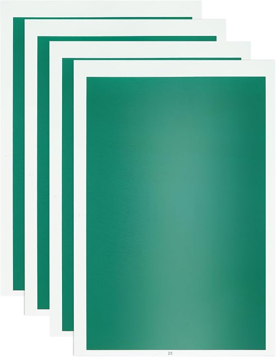 MECCANIXITY 4 Pcs Laser Engraving Paper, 15 x 11 Inch Laser Marking Paper, Army Green Laser Paper Blank for Metal, Ceramics, Glass, Fiber Laser Marking