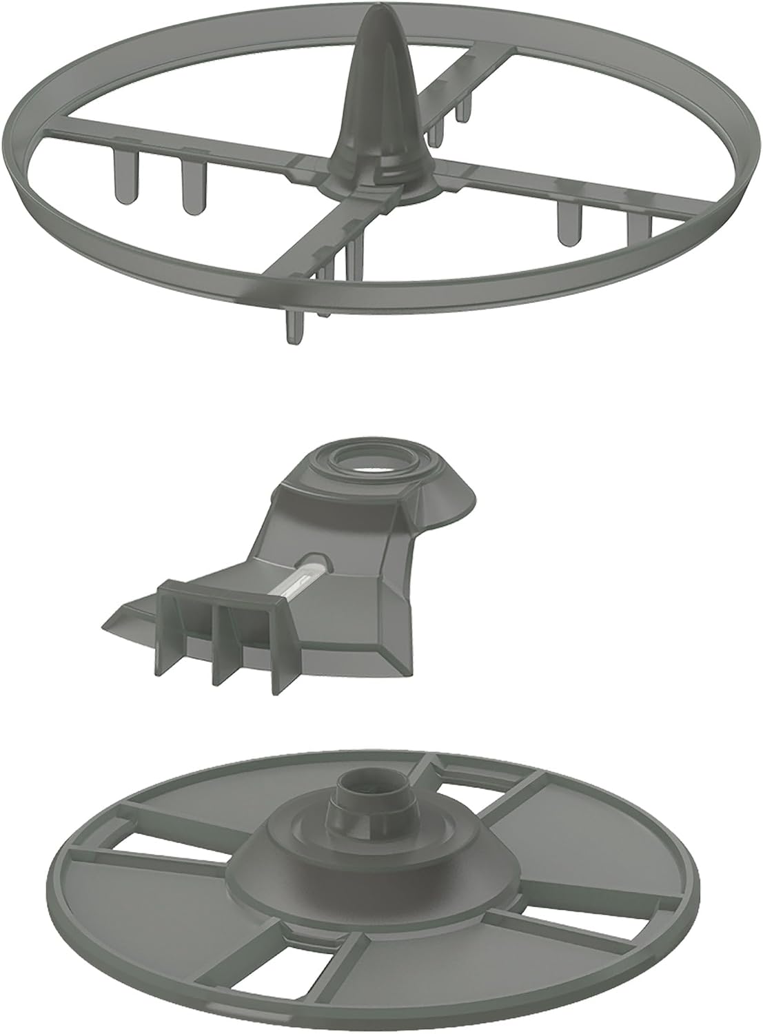 Baby Brezza Formula Pro アドバンスト交換用攪拌ホイール、ロックカバー、メジャーホイールセット、別名オレンジパーツ、グレー