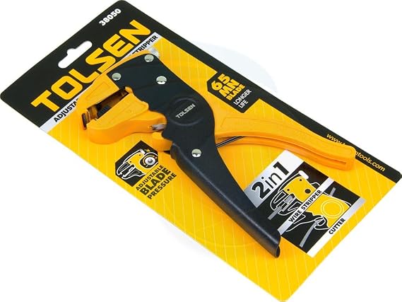 TOLSEN Heavy Duty Self Adjustable Automatic Cable Wire Stripper Cutter Pliers