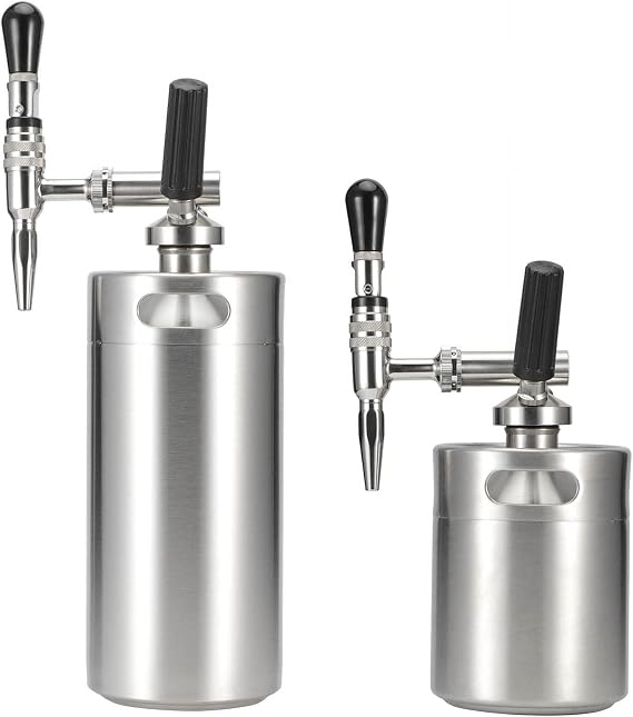 Nitro Cold Brewing Coffee Machine Stainless Steel Home Brewing Nitrogen Infusion Coffee Barrel Nitrogen Gas System Coffee Distributor Kit (2L)