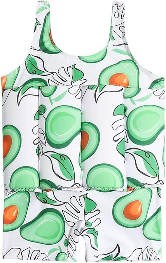 Kids Baby Floatation Swimsuit with Adjustable Buoyancy Float Suit Swim Vest One Piece Floating Swimwear for Boys Girls